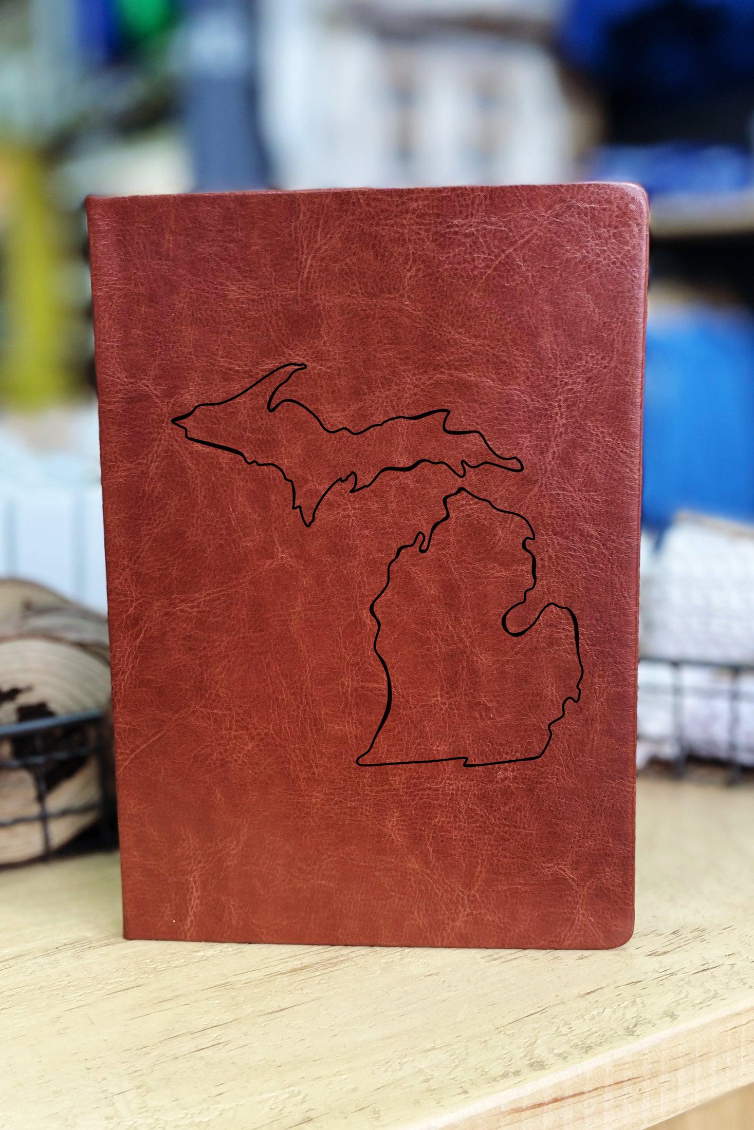 Michigan Outline - Leather Journal