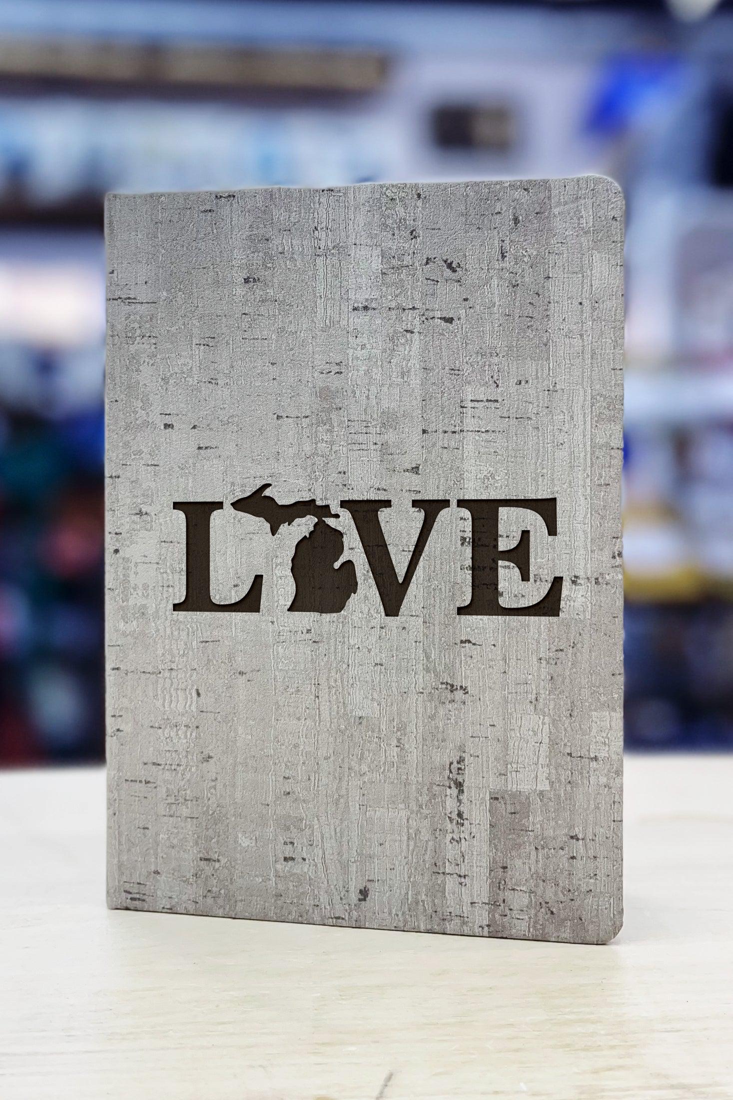 "Love" Michigan - Leather Journal