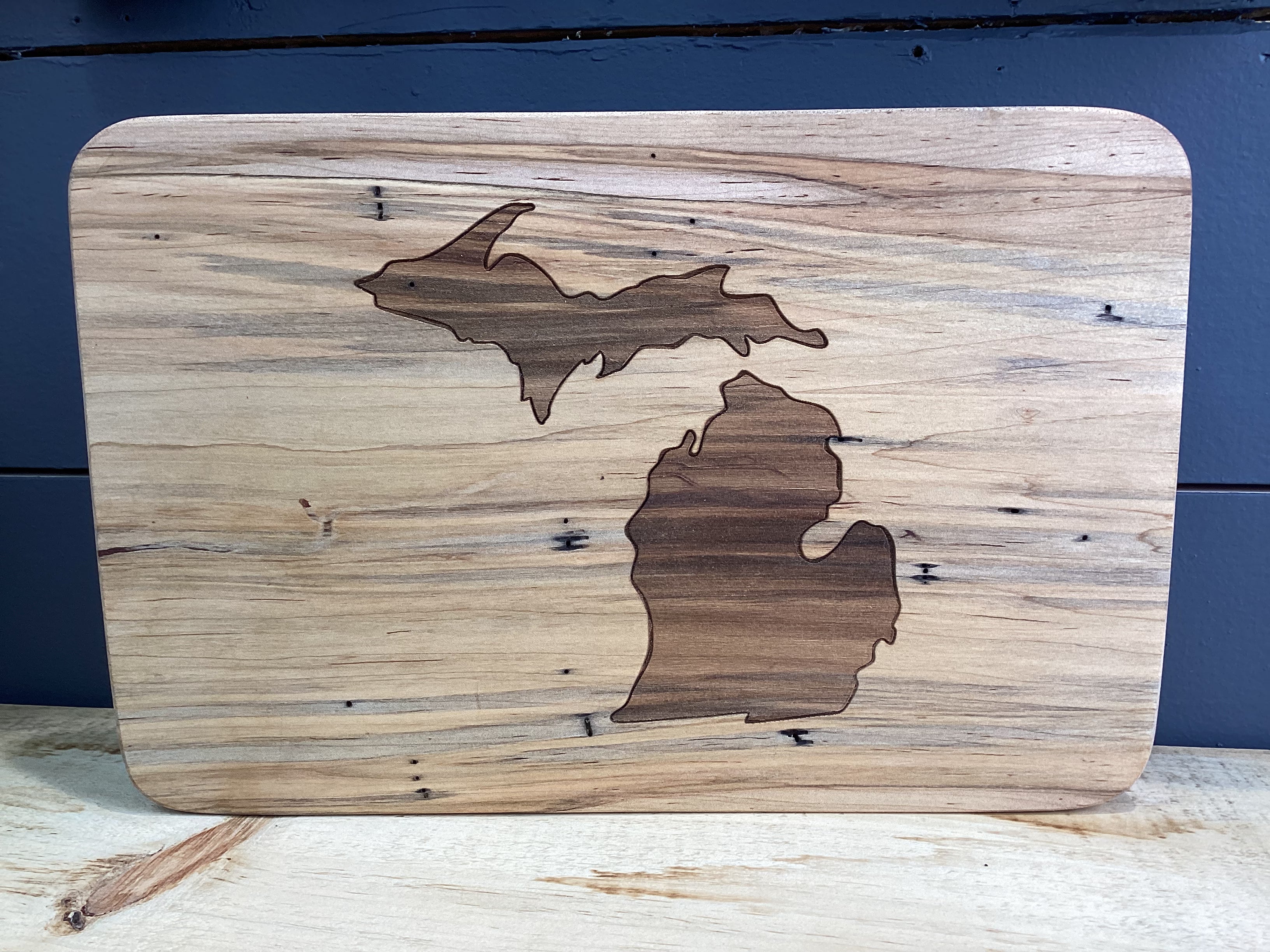 Michigan - Ambrosia Maple Wood - Engraved - Cutting Board