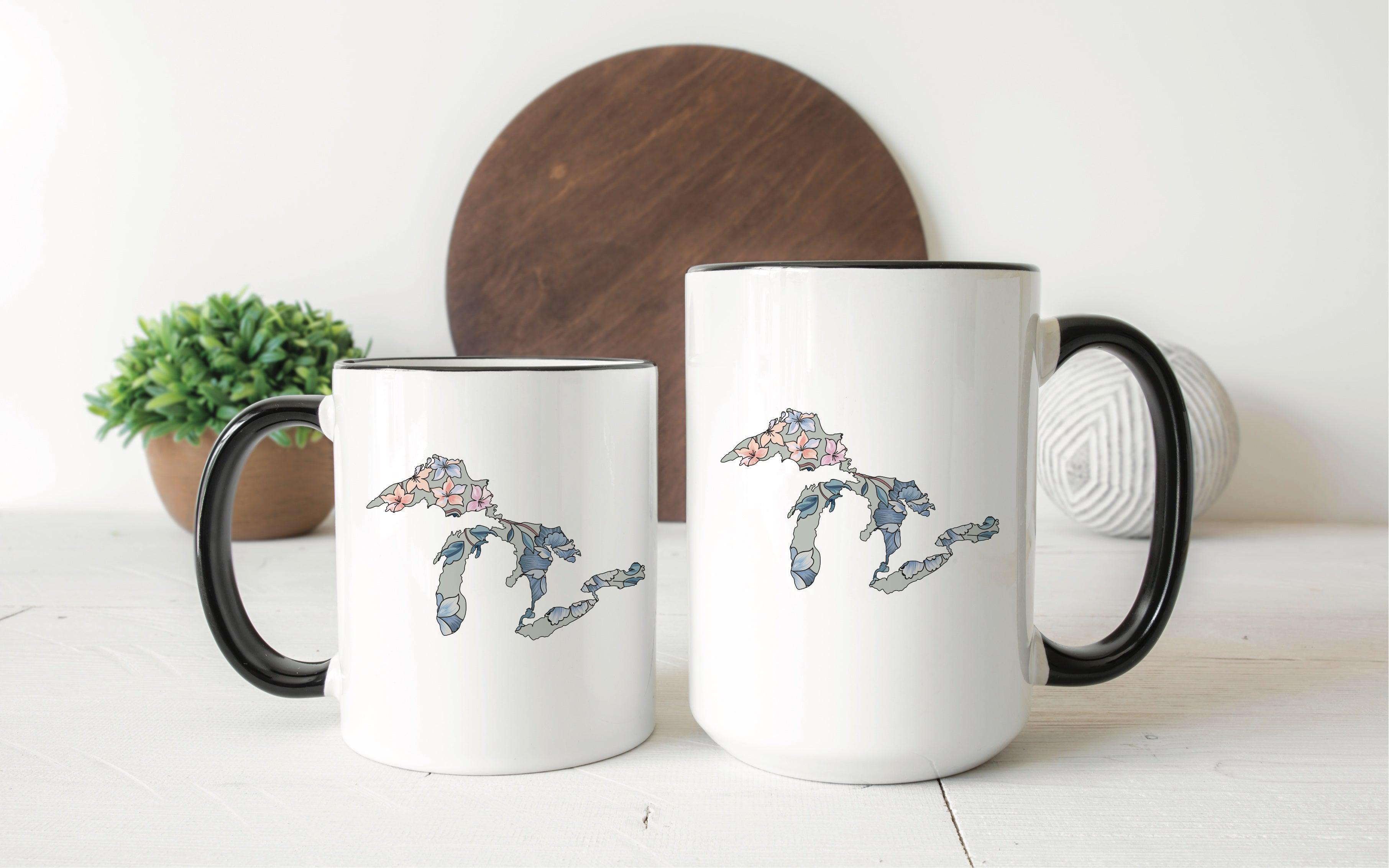 Branch Floral -Gray - Great Lakes Mug