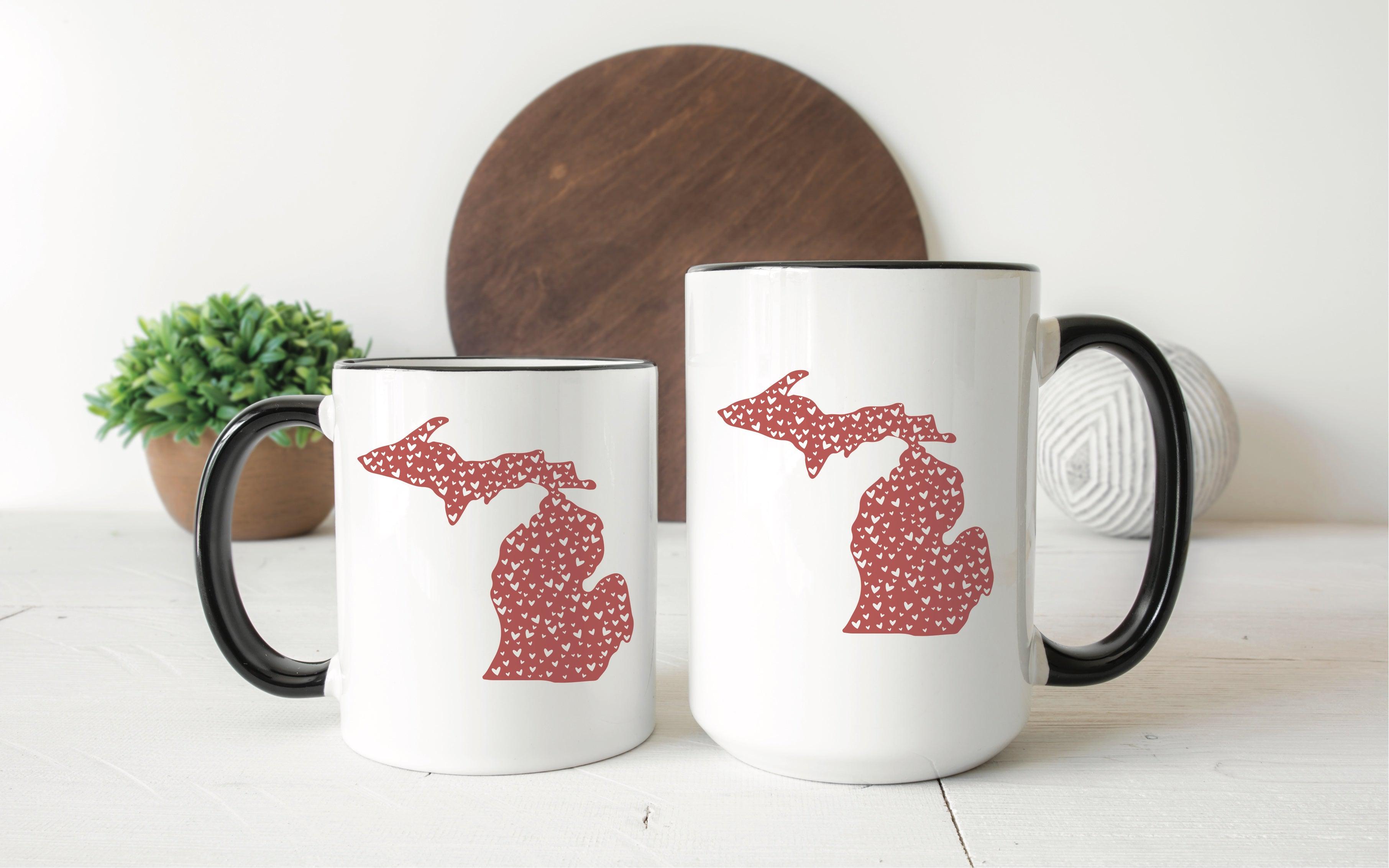 Hearts Michigan Mug