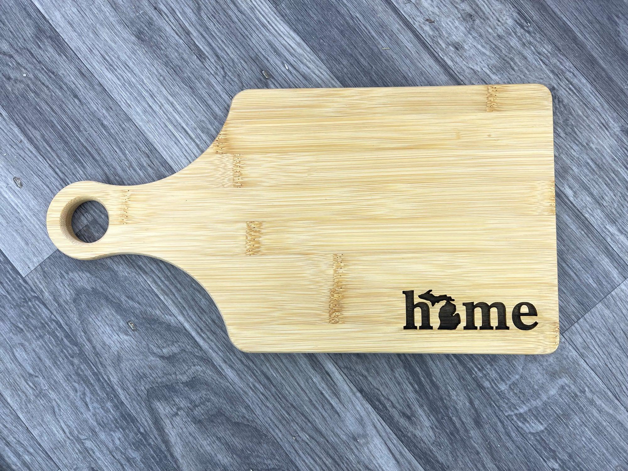 "Home" Small Wooden Engraved Cutting Board