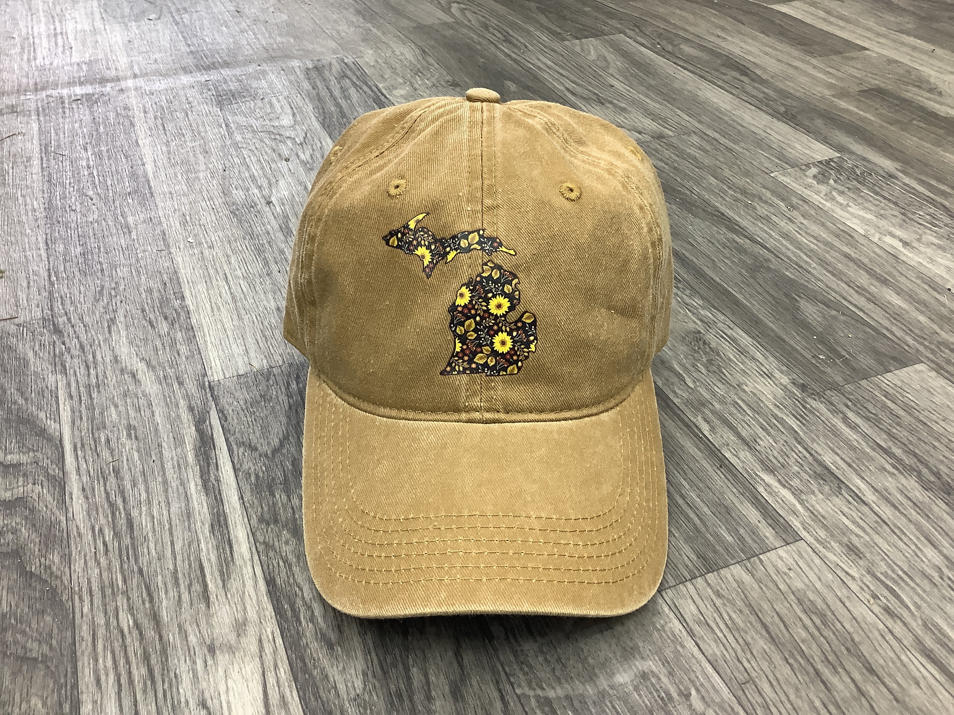 Sunflowers - Michigan - Flax - Pressed Hat