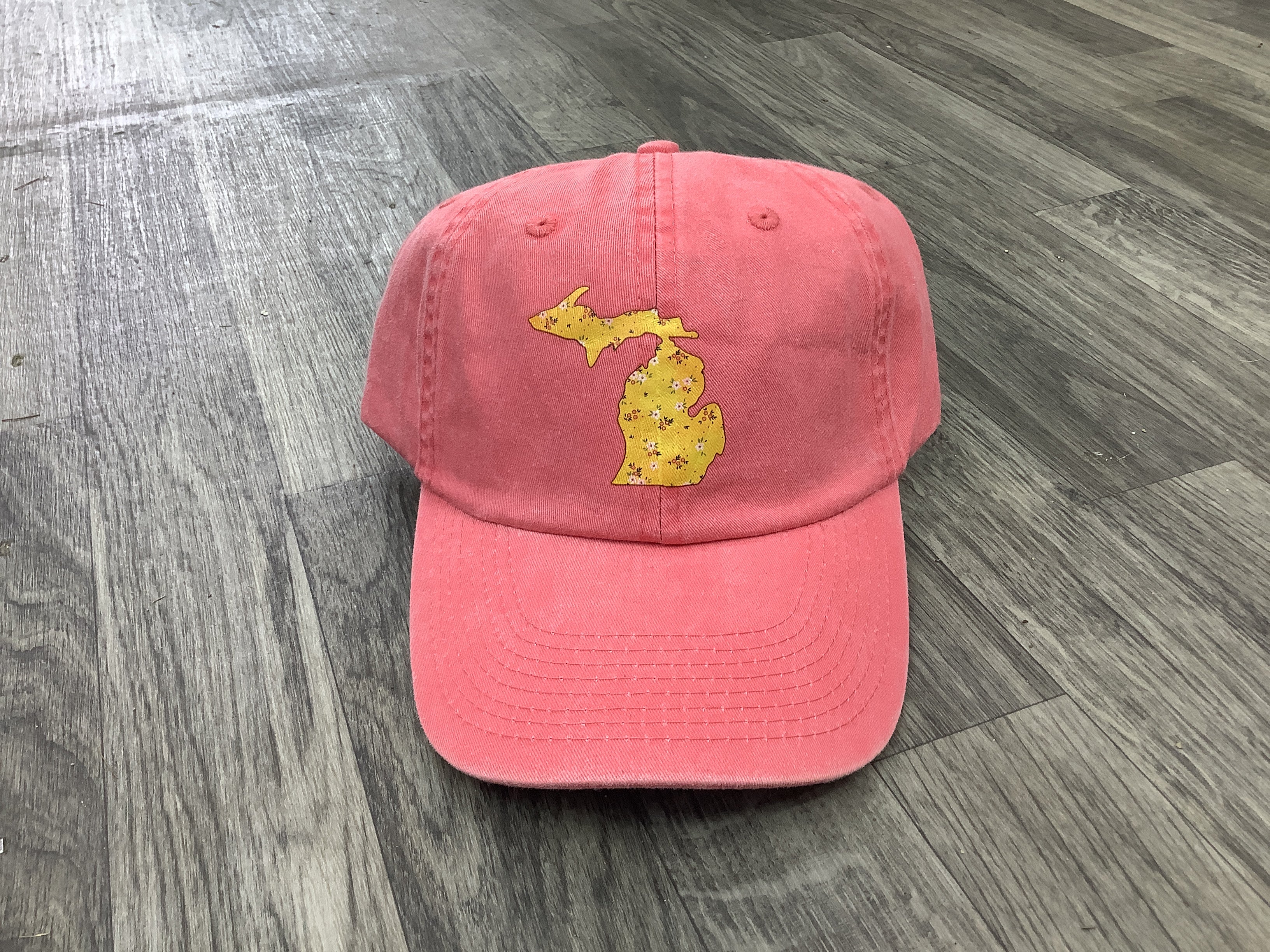 Wildflower - Yellow - Michigan - Coral - Pressed Hat