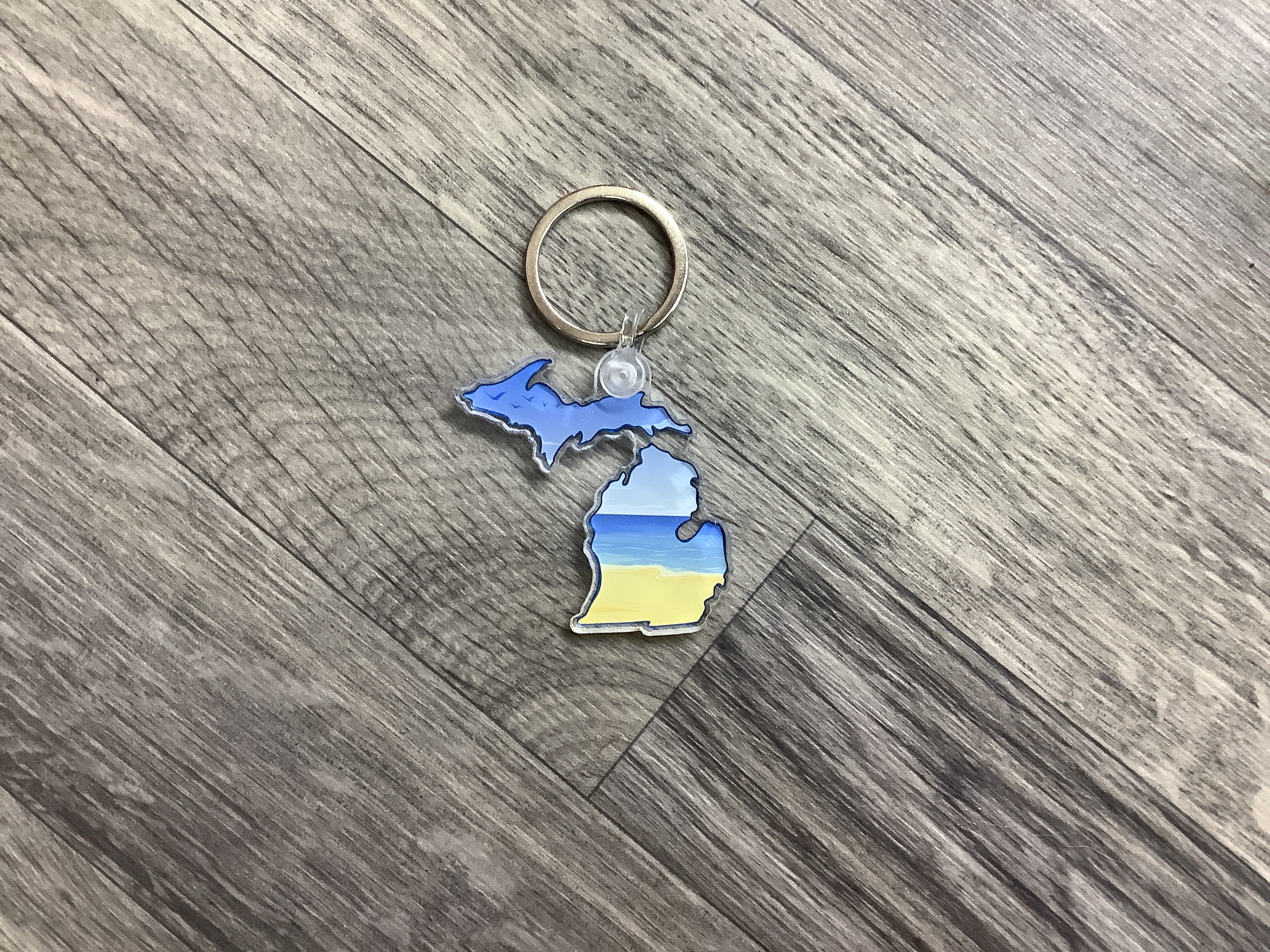 Beach - Michigan - Acrylic Keychain