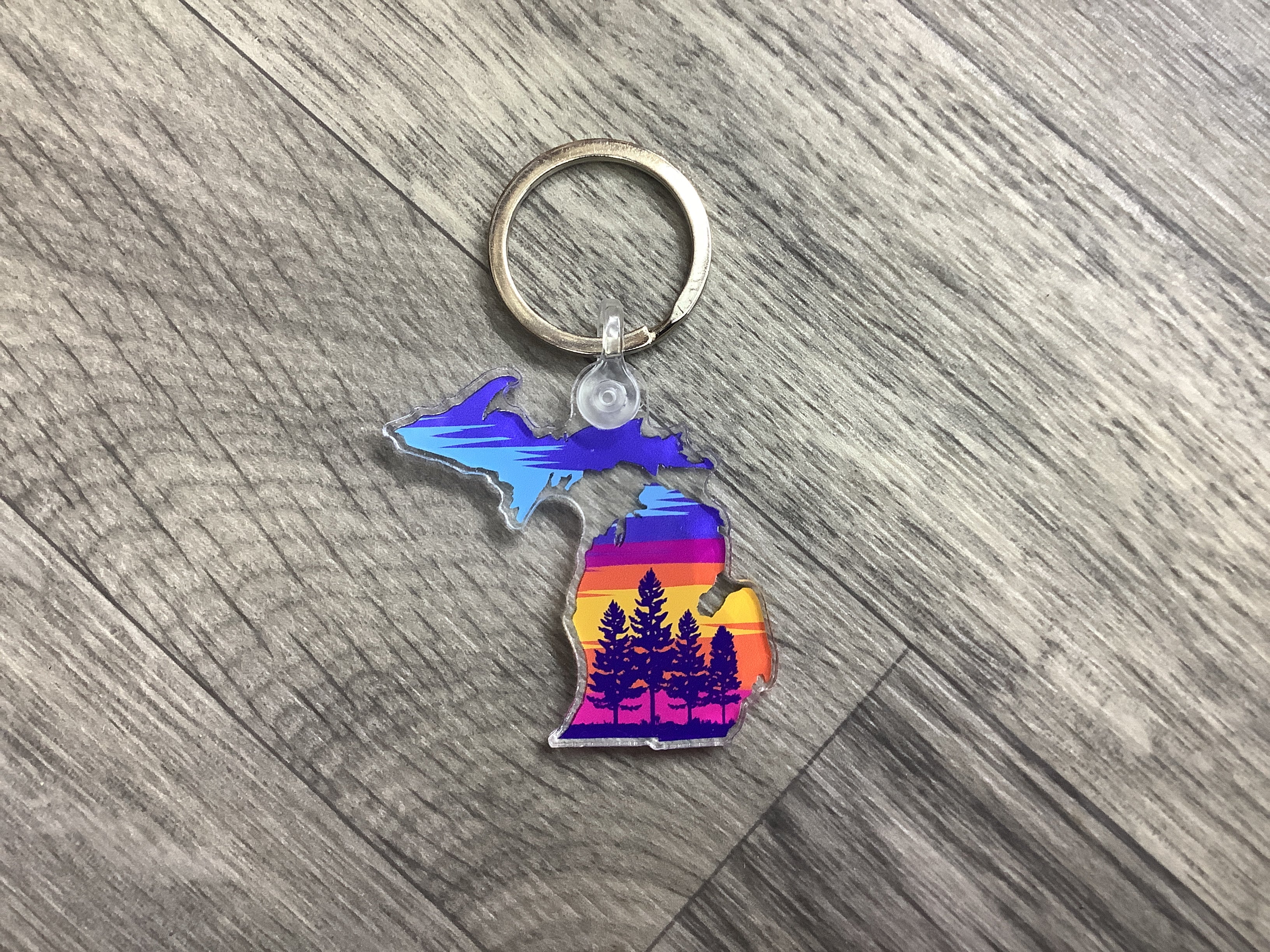 Miami Sunset - Michigan - Acrylic Keychain