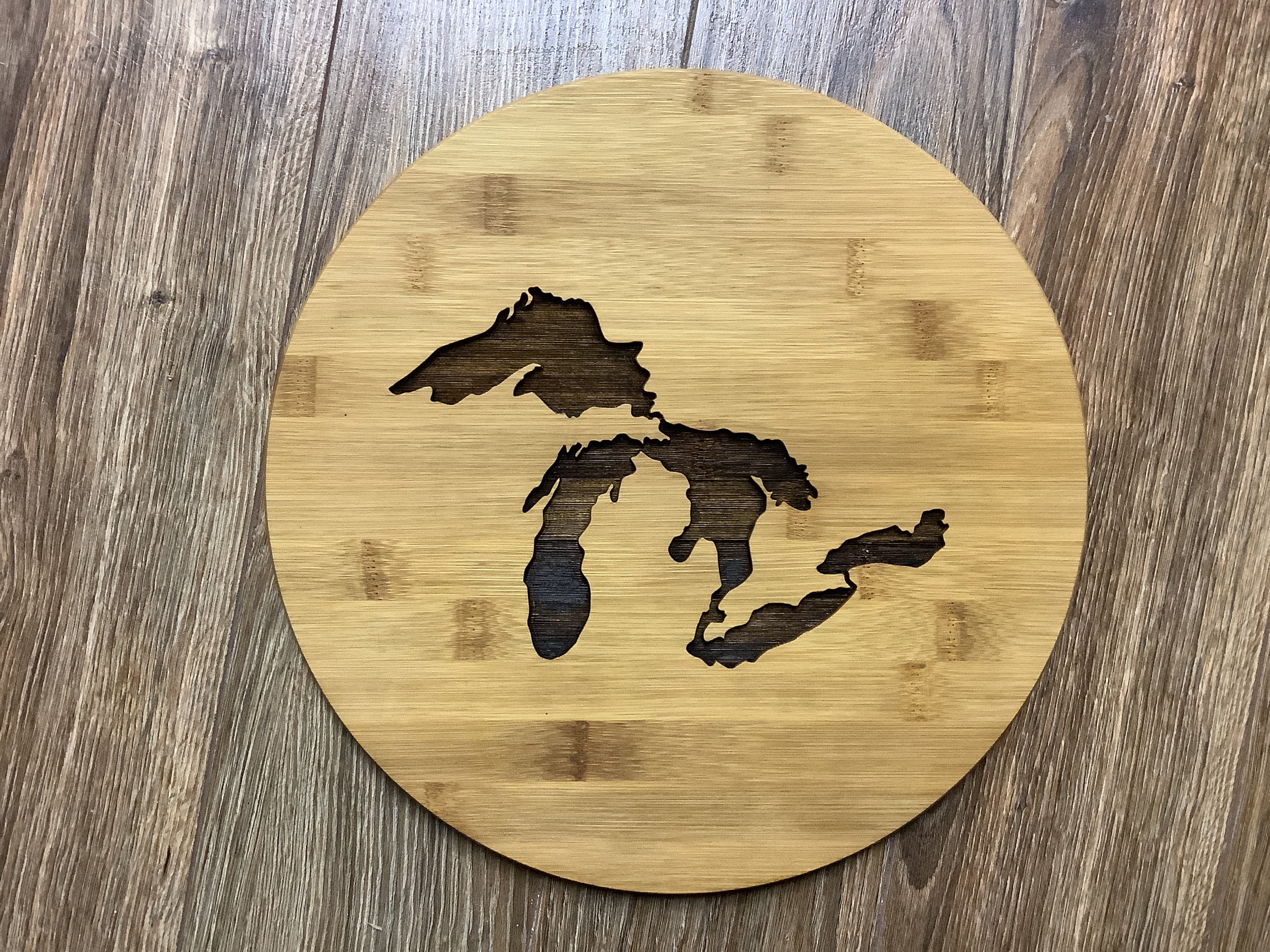 Great Lakes - Wooden Engraved - Cutting Board