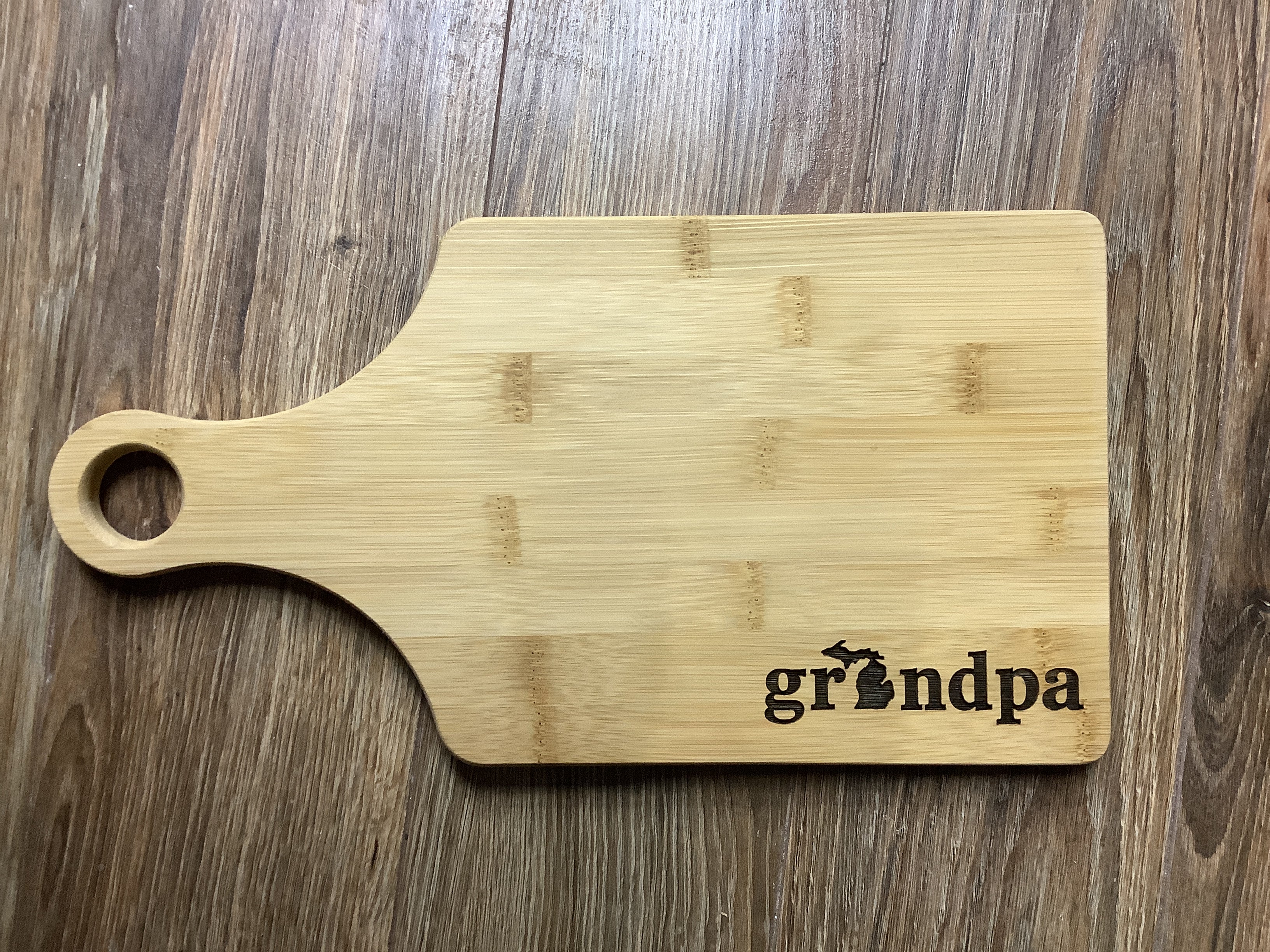 Grandpa - Word - Wooden Engraved - Cutting Board