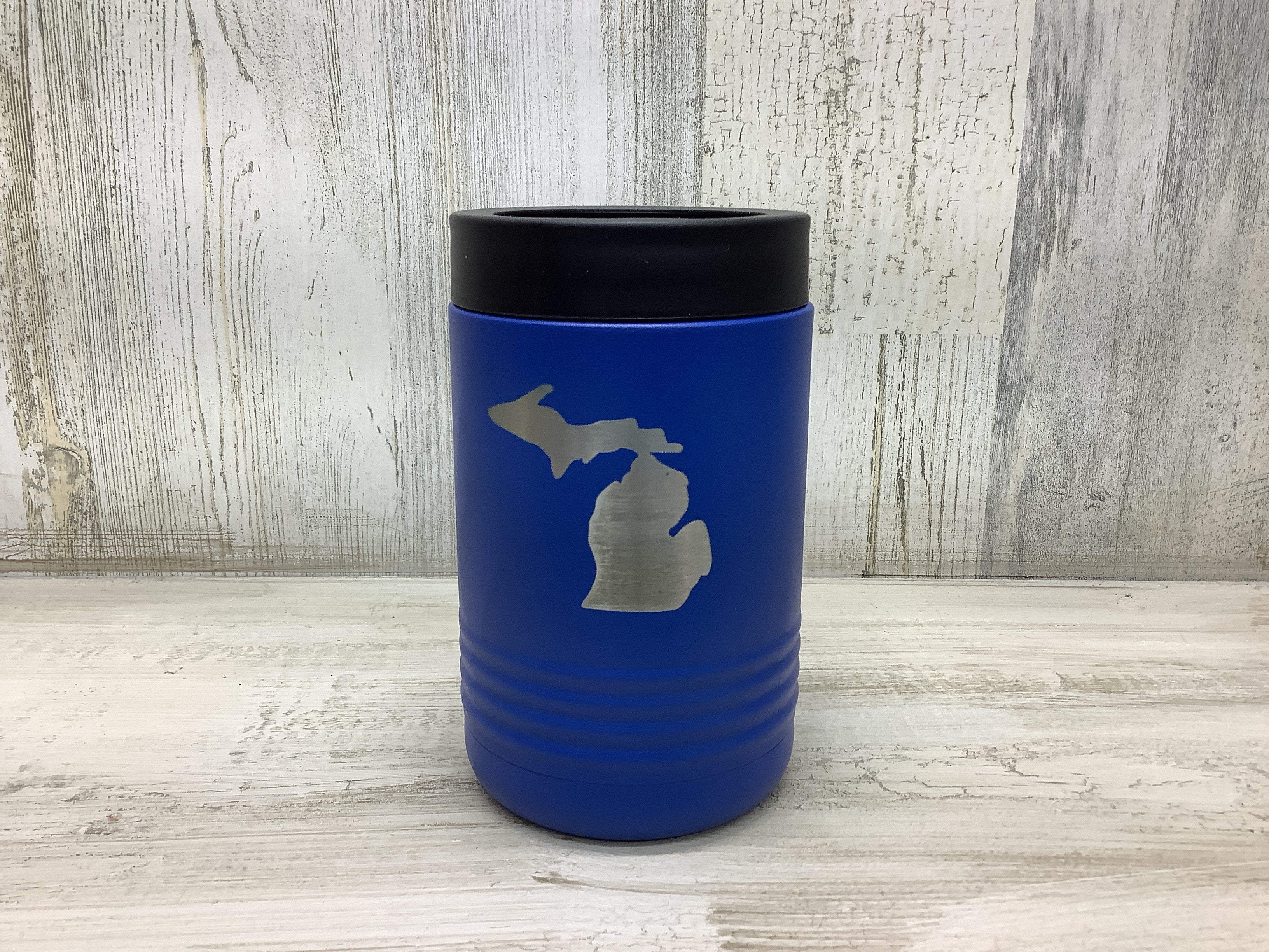 Engraved - Michigan - Blue - Insulated Can Tumbler