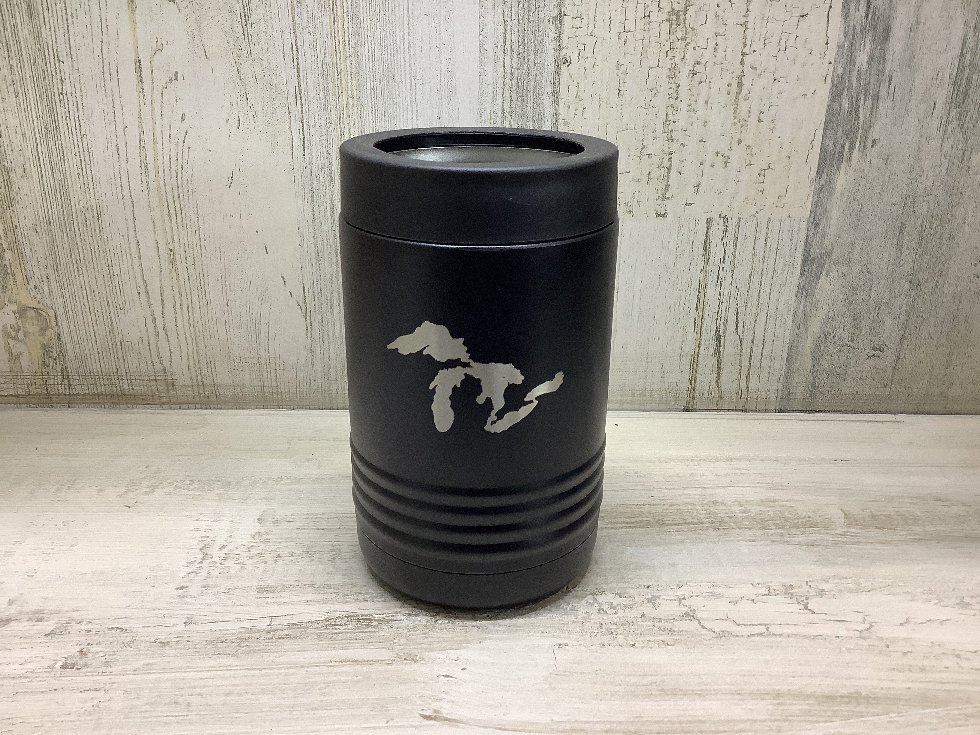Engraved - Great Lakes - Black - Insulated Can Tumbler