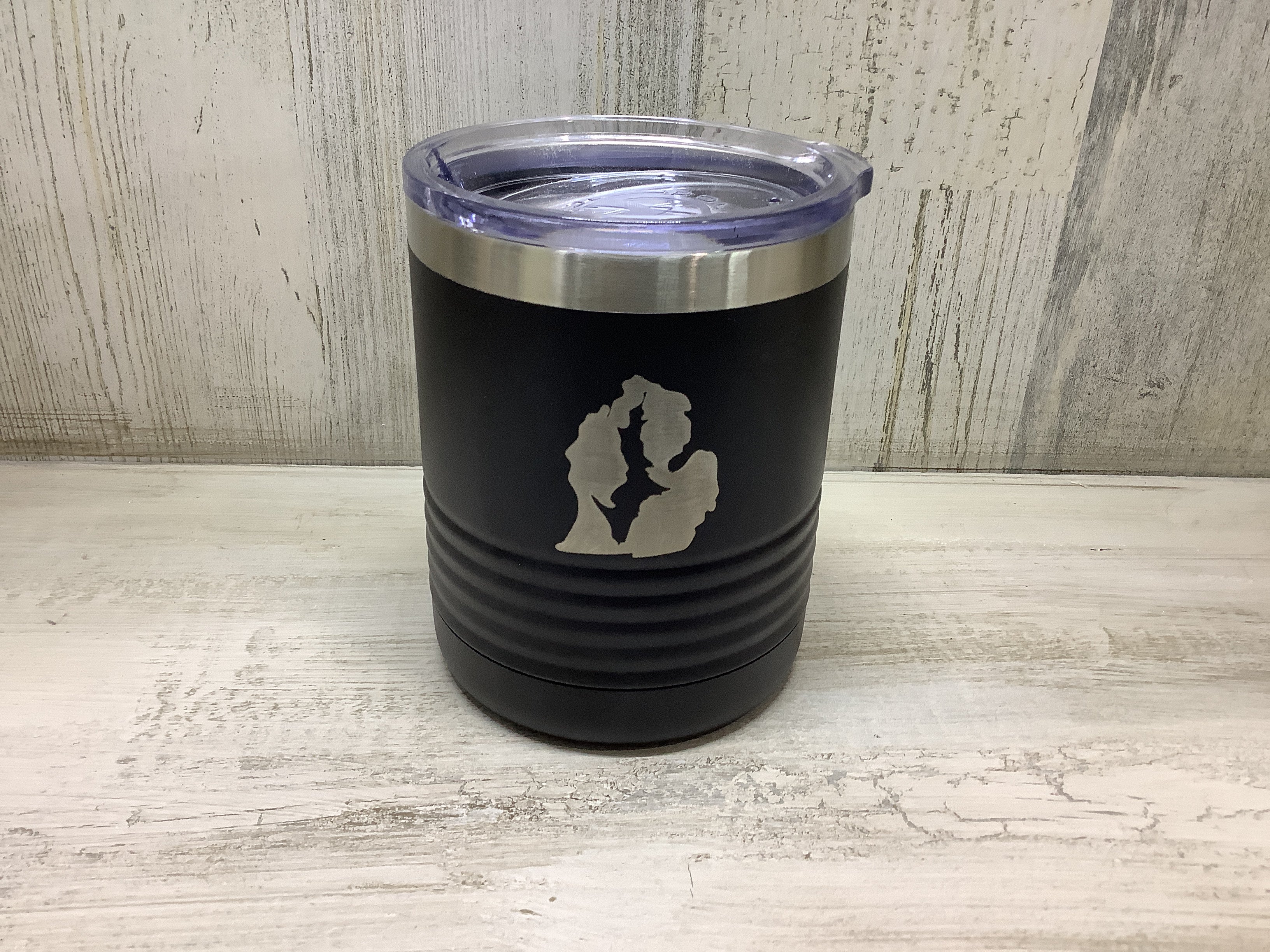 Engraved - Up Inside Lp - Black - Insulated 10 Oz Tumbler With Lid