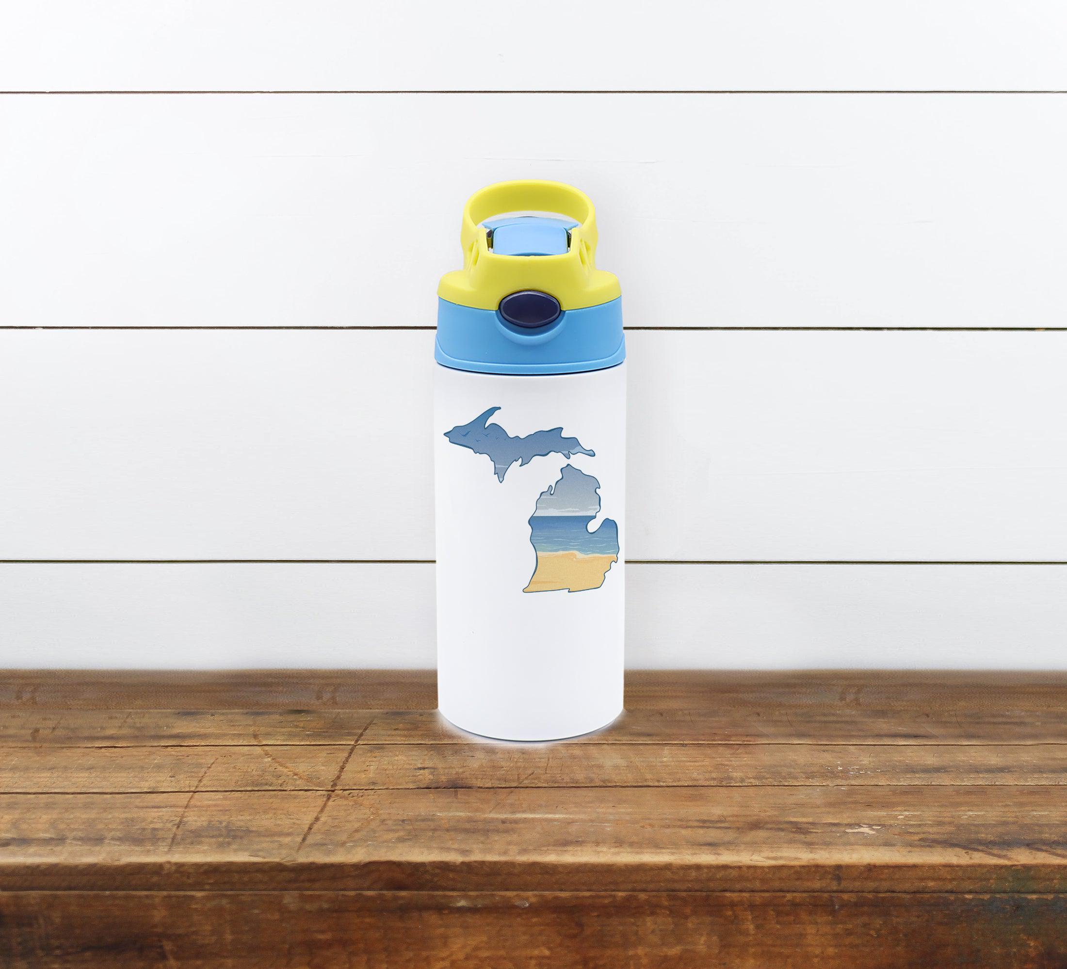 Beach - Michigan - Kids 12Oz Water Bottle