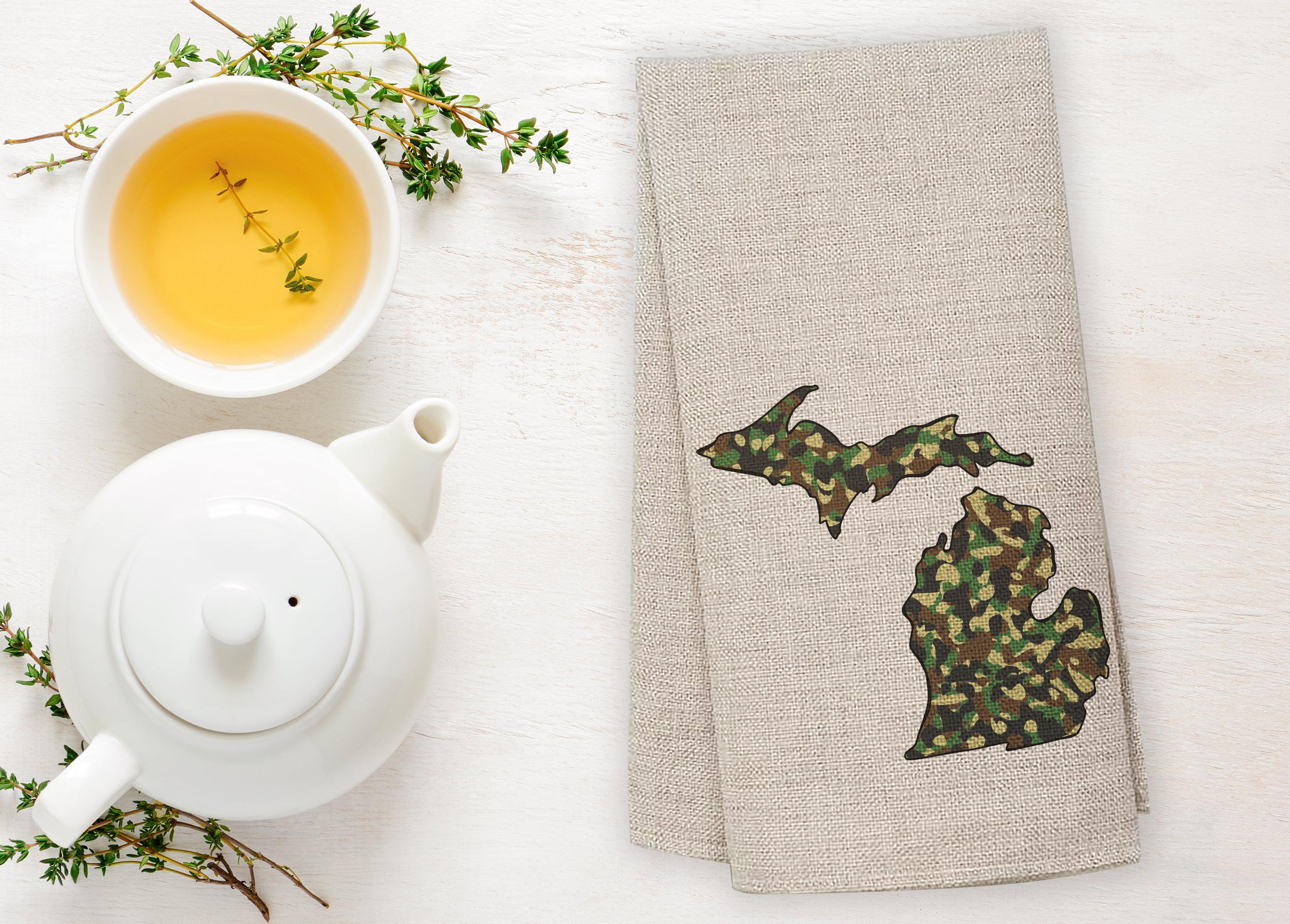 Camo - Michigan - Tea Towel