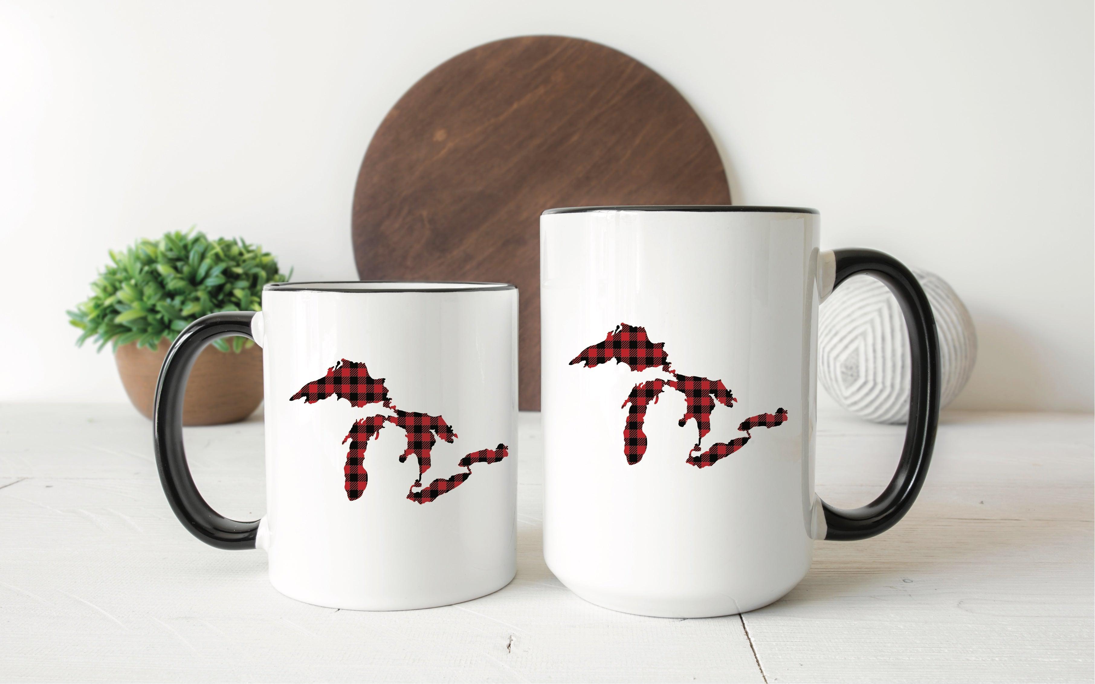 Red Plaid Great Lakes Mug