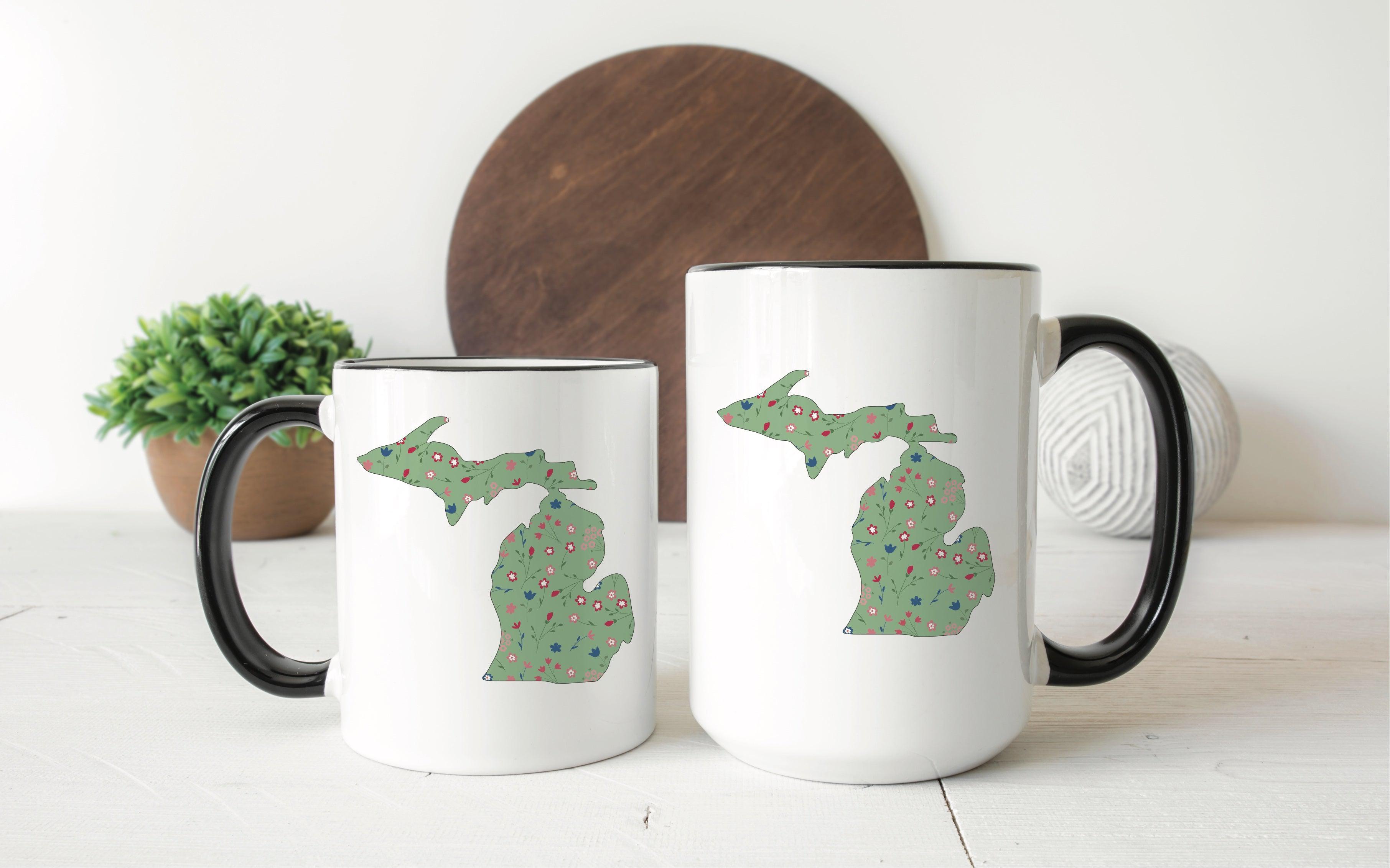Wildflower - Green - Michigan Mug